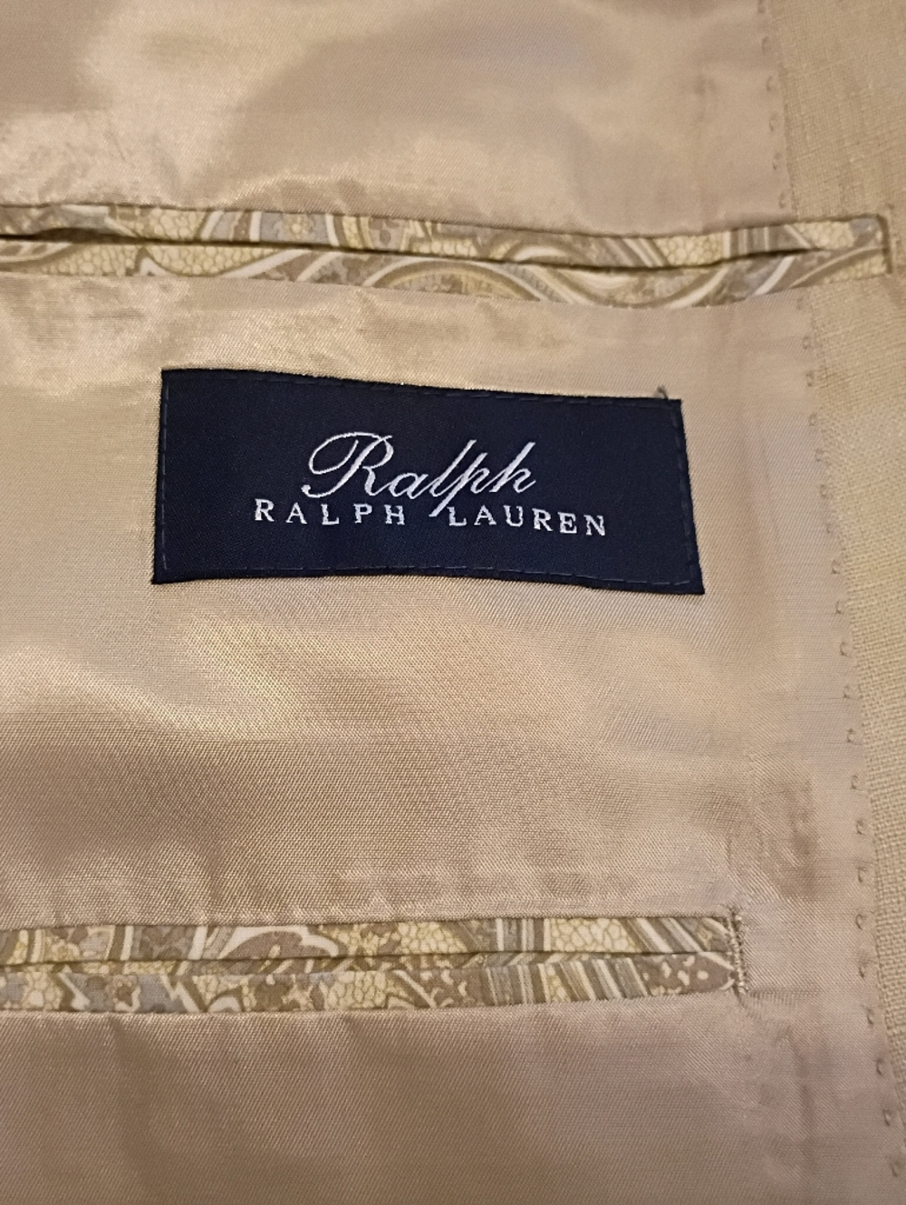 Ralph Lauren Men's Light Beige Linen Sport Coat‎ Sz 56R - Picture 3 of 8